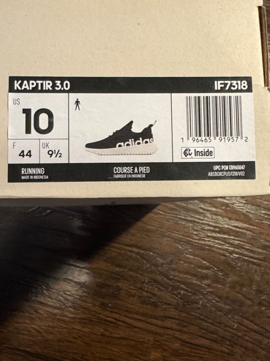 adidas NEW IN BOX Black and White Running Sneakers with Side Logo main image 9